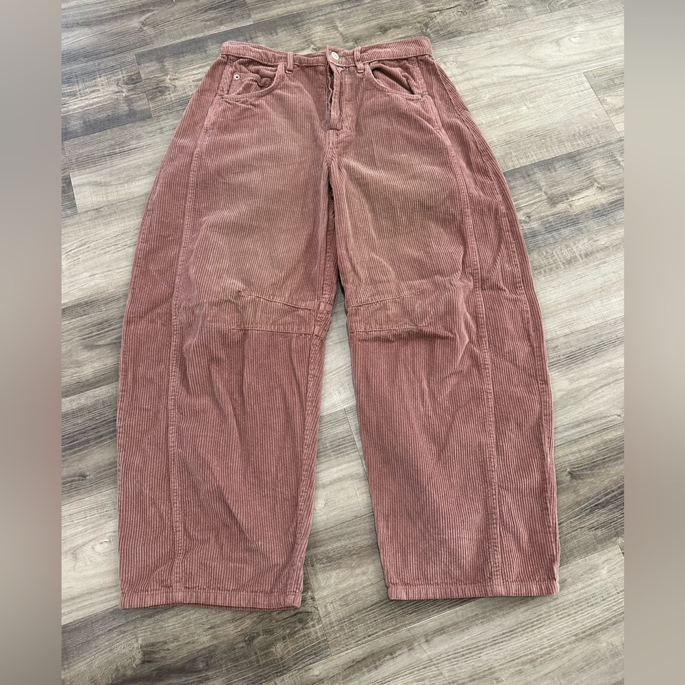 We The Free Good Luck Mid-Rise Barrel Corduroy Pants – Size 26 - Picture 3 of 8